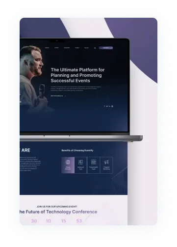 UI/UX kits - Event Speaker on Laptop Screen