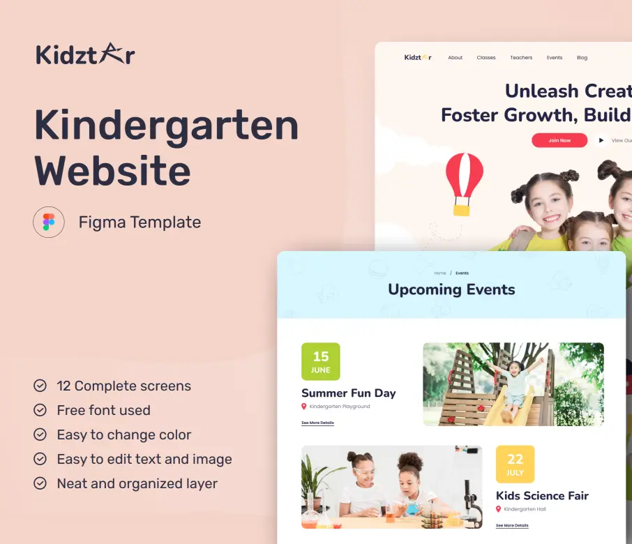 Kidztar - Figma Template